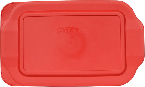 Pyrex BASICS 3 Red Lid Bundle - (1) 222-PC 2qt, (1) 232-PC 2qt and (1) 233-PC 3qt - Made in the USA...
